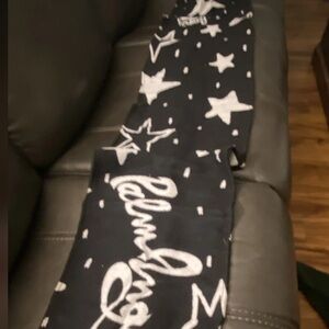 Palm Angels Black and White Star Scarf